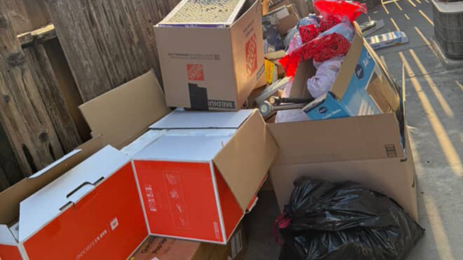 Cardboard removal in Newman, California