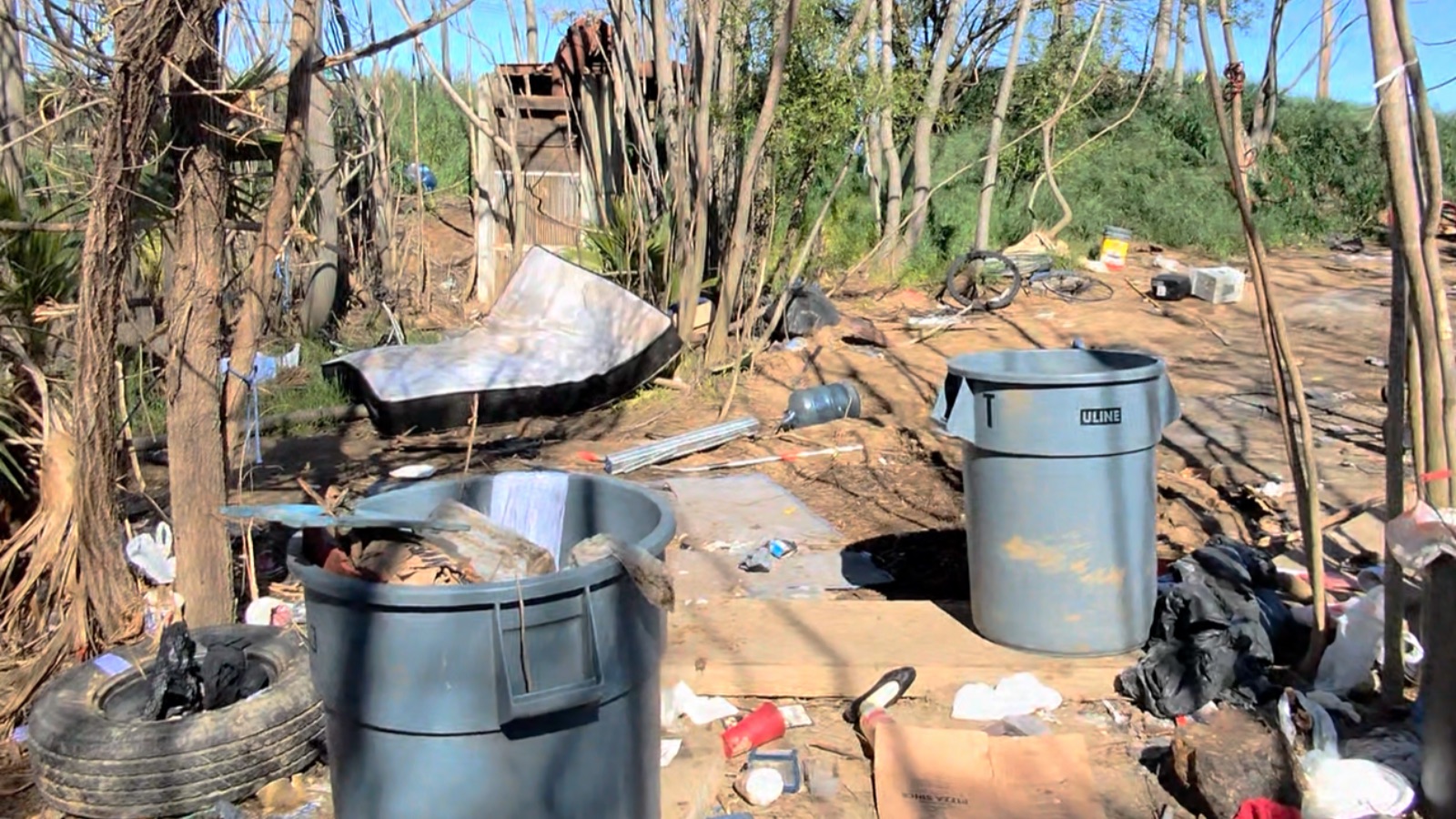 Encampment Cleanup in Newman, California