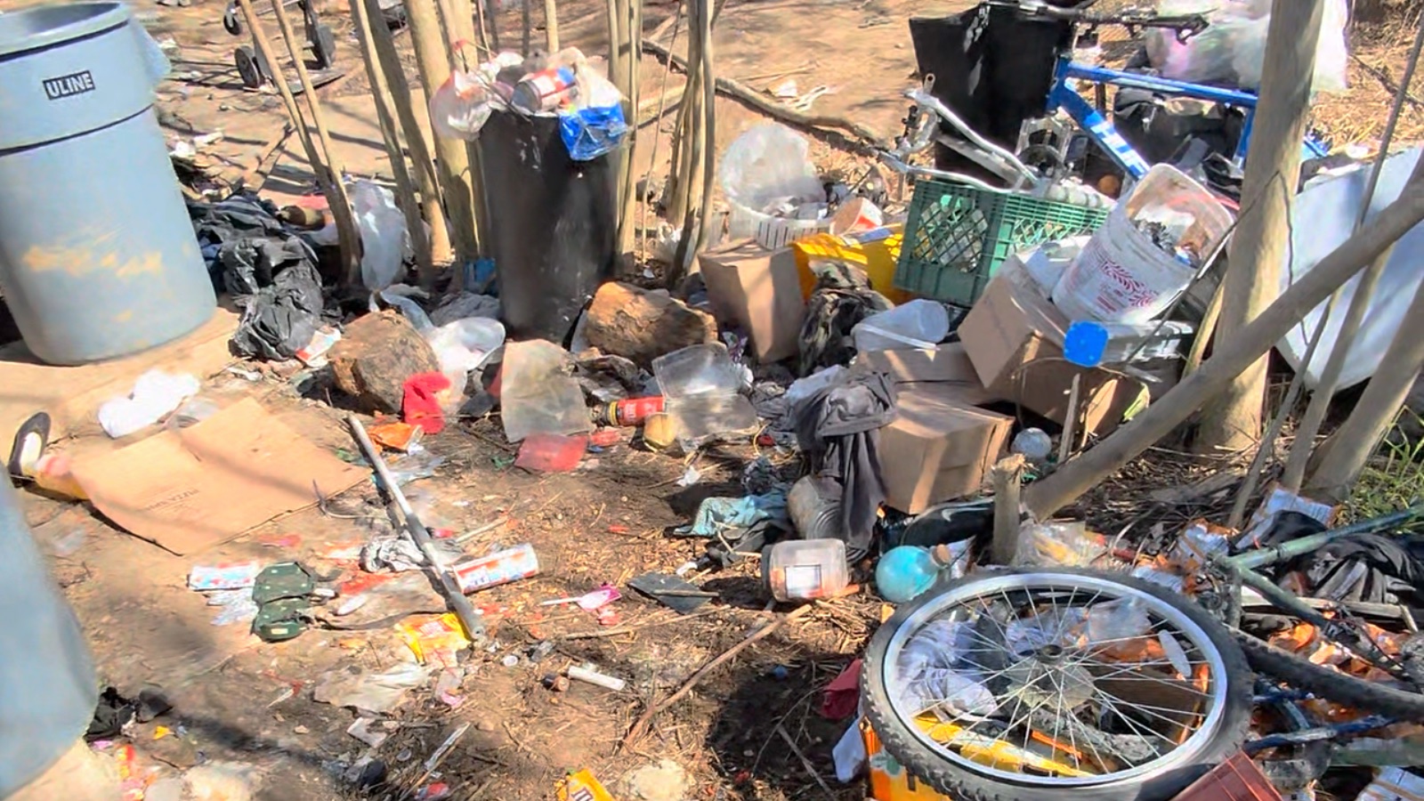 Encampment Cleanup in Newman, California